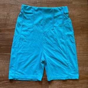 High-rise “Corset” biker shorts